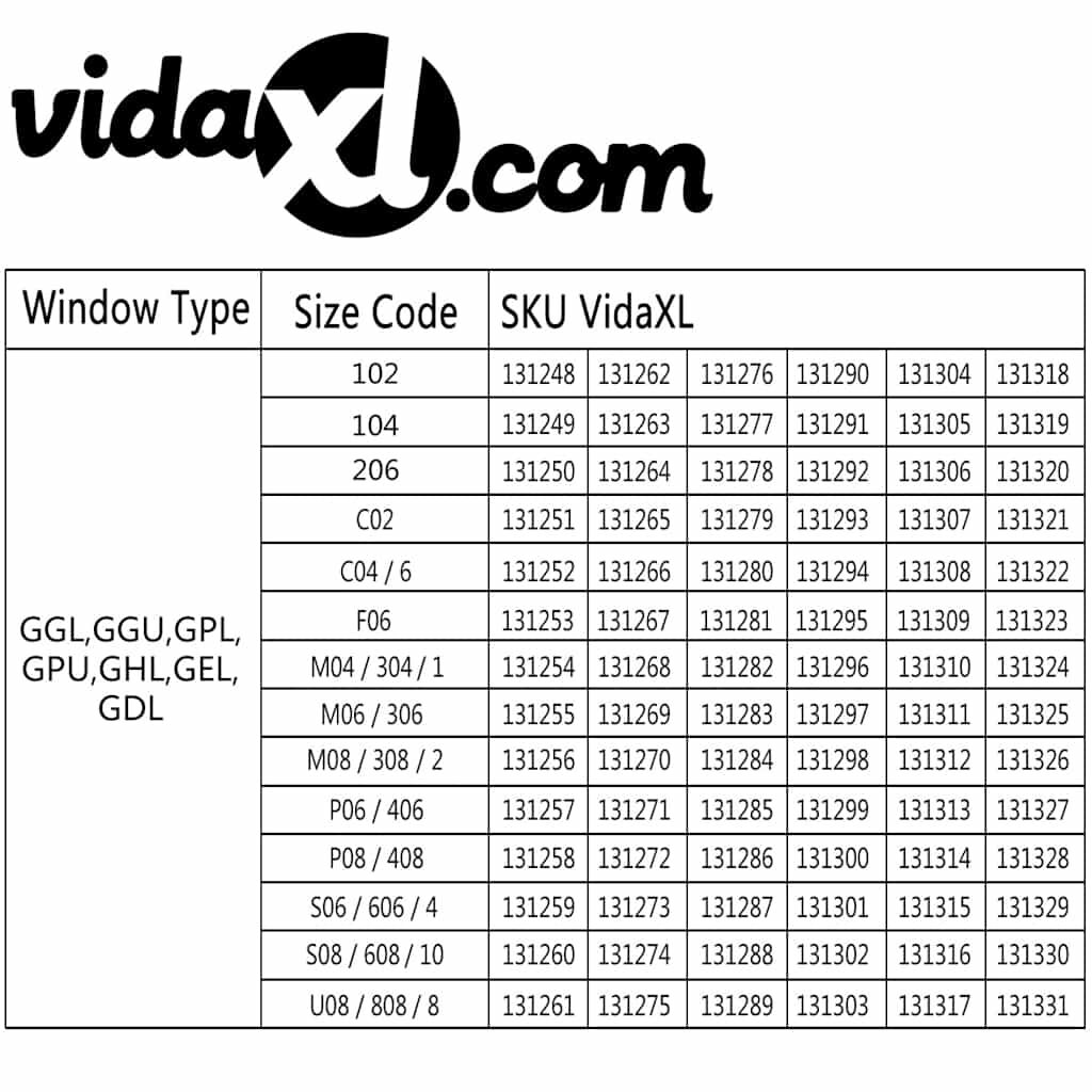 vidaXL Naktinis roletas, baltas, M04/304