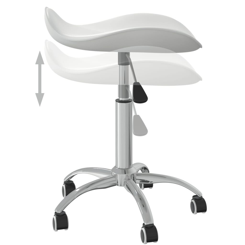 vidaXL Spa salono taburetė, baltos spalvos, dirbtinė oda