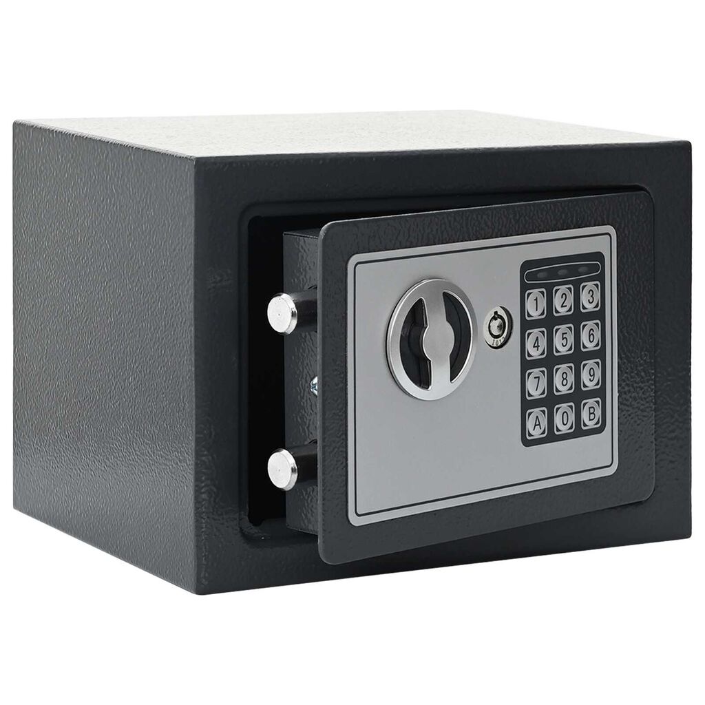 vidaXL Elektroninis Skaitmeninis Seifas Tamsiai Pilkas 23x17x17 cm Plienas