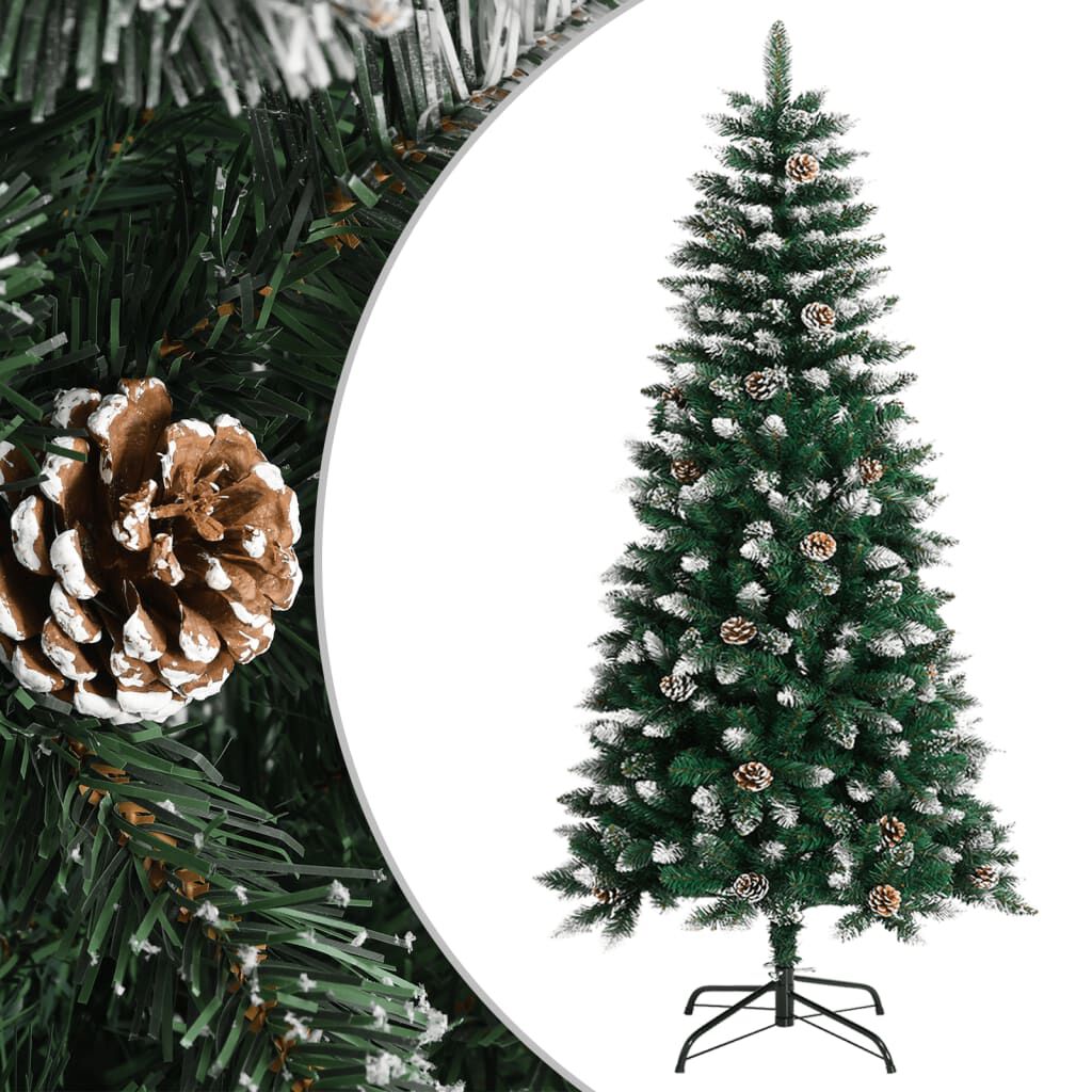 vidaXL Dirbtinė Kalėdų eglutė su stovu, žalios spalvos, 120cm, PVC